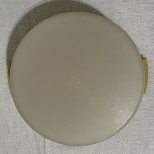 Vintage Tupperware 10" Cake Pie Carrier Container With Lid 719-4 Yellow EUC